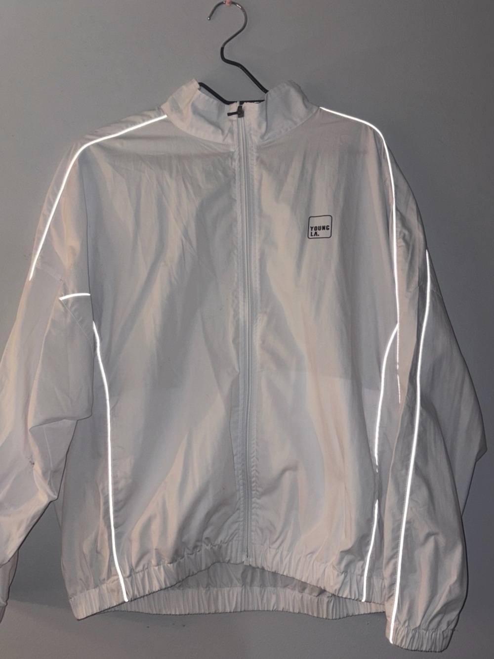 YoungLA White Reflective Trim Lightweight Jacket